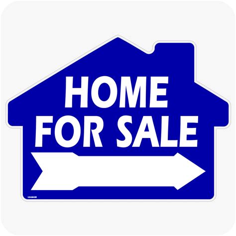 Buy Home For Sale Rounded House Shaped Sign With Arrow 18 X 24 Blue