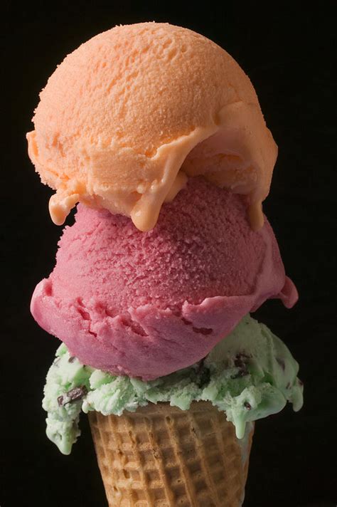 Three Scoops Of Ice Cream Photograph By Garry Gay Pixels