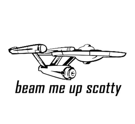 Vinyl Decal Beam Me Up Scotty Star Trek X Etsy