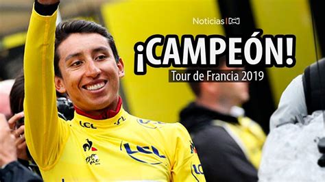 ¡increíble Egan Bernal Es El Campeón Del Tour De Francia 2019 Youtube