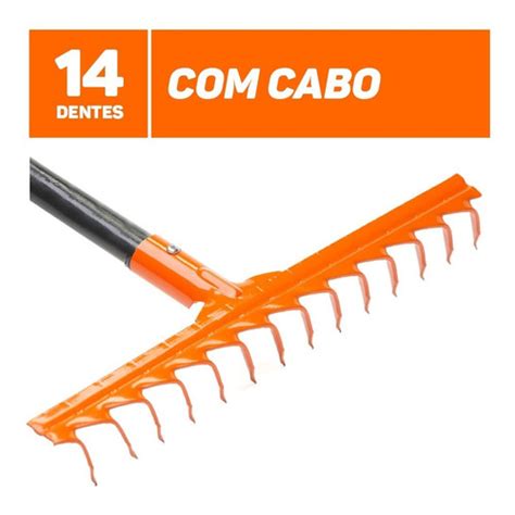 Ancinho Rastelo Dentes De A O C Cabo Folhas Grama Jardim Mercadolivre