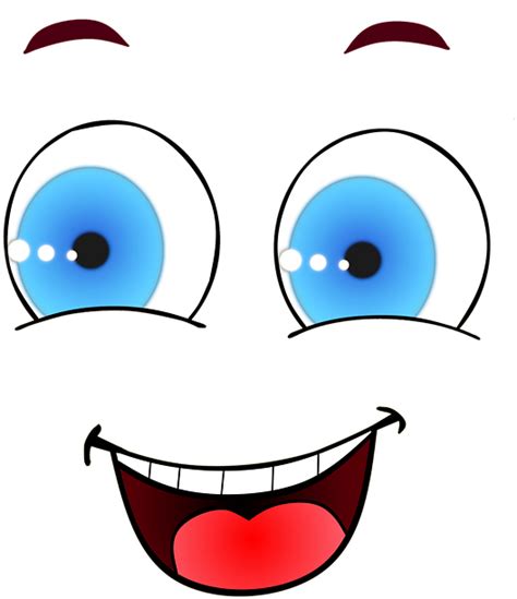 Face Smiley Laugh Joy Eyes Mouth Comic Eyes And Mouth Clipart Png