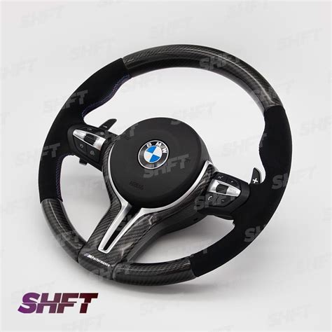 Shft Bmw F Series Round Steering Wheel In Gloss Carbon Fibre