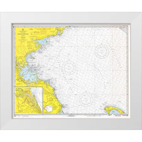 Noaa Historical Map And Chart Collection 18x15 White Modern Wood Framed Museum Art Print Titled