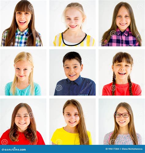 Kids Emotions Collage Stock Photo Image Of Pretty Collection 99617384