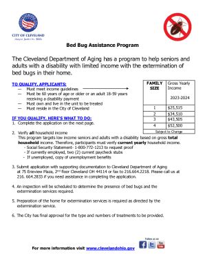 Fillable Online Bed Bugs Ohio Department Of Aging Fax Email Print