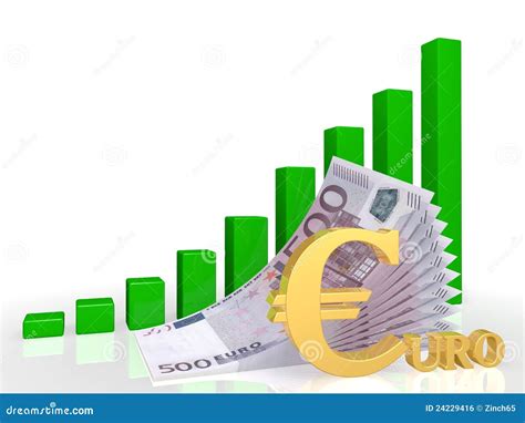 Euro And The Growth Diagram Stock Illustration Illustration Of Profit