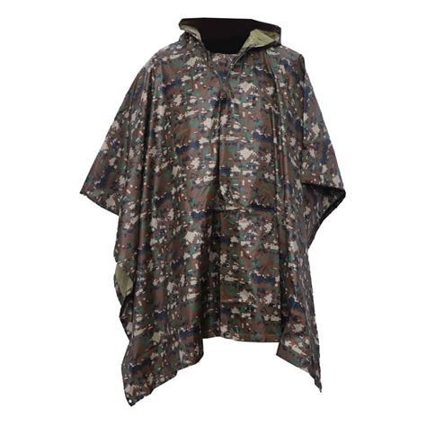 Adults Multifunction Three In One Camouflage Cloak Waterproof Rain Coat