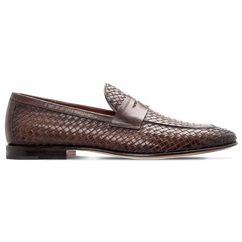 Moreschi Agadir Woven Slip On Loafers Dark Brown