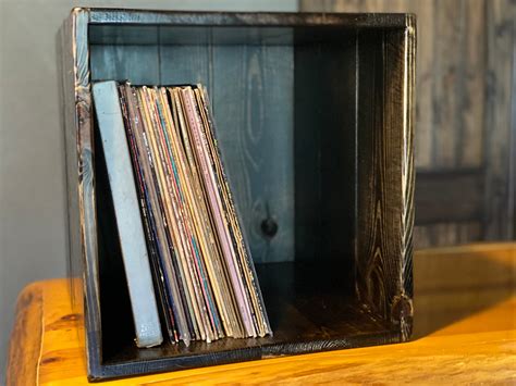 Vinyl Record Storage Cube Stackable Record Crate Record | Etsy