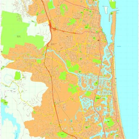 Gold Coast Vector Maps Order And Download Gold Coast Vector Maps
