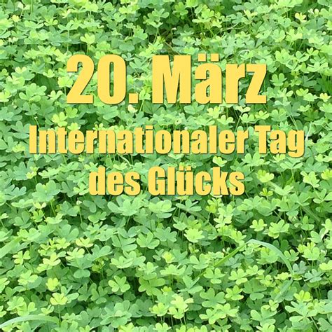 Internationaler Tag Des Gl Cks Internationaler Tag Des Gl Cks Tag