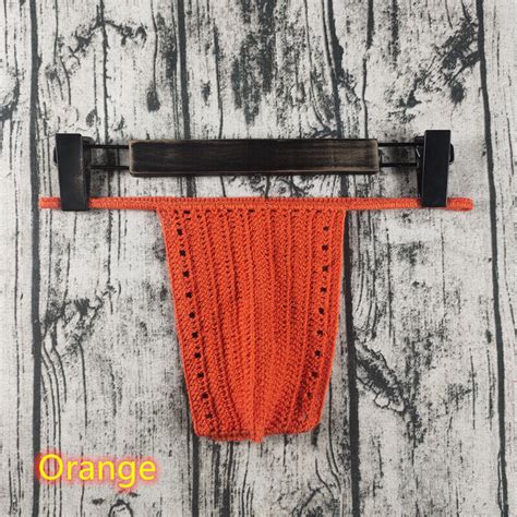 Hand Crochet Men Sexy Bikini Bottom Swimsuit Thong Sexy G String Men S