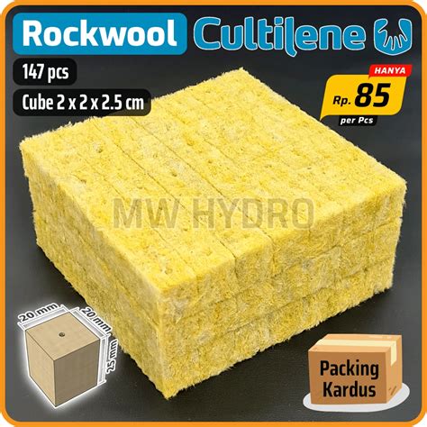 Jual Rockwool Cultilene Potongan Kotak Siap Pakai Media Tanam