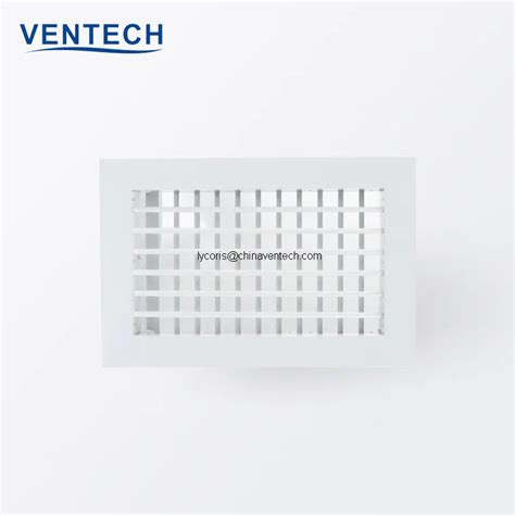 Supply Aluminum Ceiling Air Conditioning Linear Double Deflection Air Grille Ventilation Air