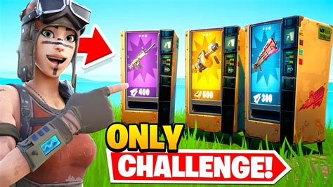 Vending Machine Only Challenge Og Fornite Youtube