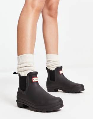 Hunter Original Refined Chelsea Gummistiefel In Mattschwarz ASOS