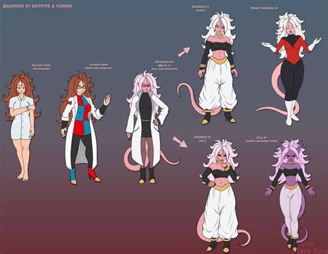 Concept Art Android 21 Outfits N Forms By Teira Nova Dragon Ball Super Manga Anime Dragon