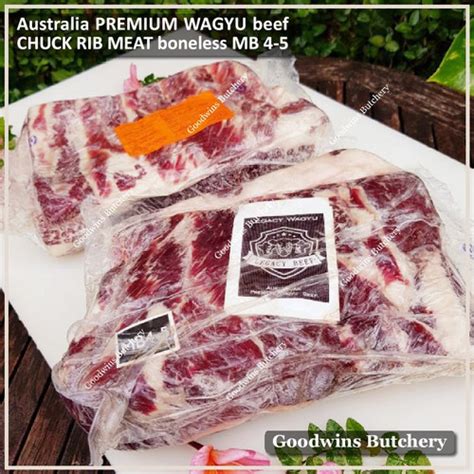 Jual Premium Wagyu Beef CHUCK RIB MEAT BONELESS Australia Legacy MB4 5