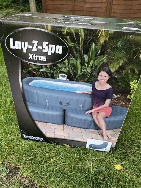 Bestway Lay Z Spa Xtras Surround Inflatable Square Grey Seat Hot Tub Brand New For Sale From
