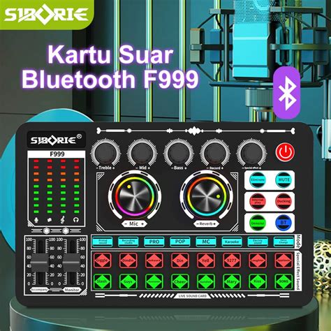 Jual Siborie Soundcard F999 Audio USB External Sound Card Mic Mixer