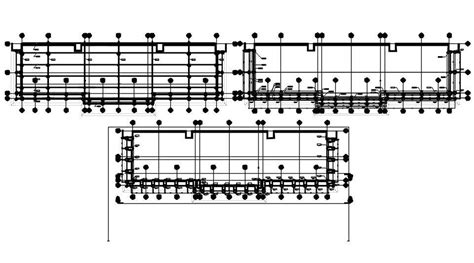 Frame Structure Of Column And Beam In Autocad 2d Drawing Dwg File Cad File Cadbull