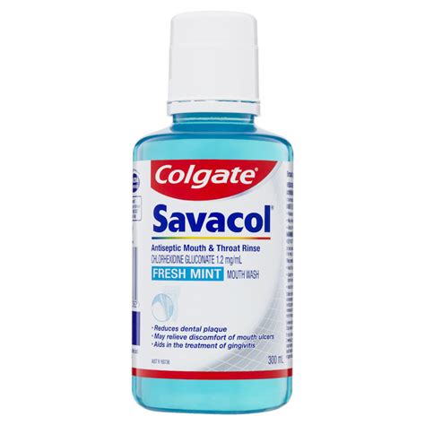 Colgate Savacol Antiseptic Mouth Throat Rinse Mouthwash Fresh Mint