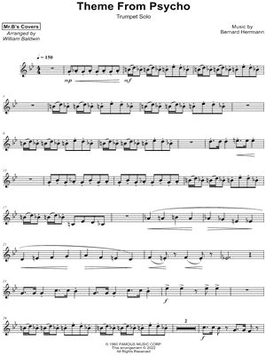 Psycho Prelude Sheet Music Arrangements Available Instantly