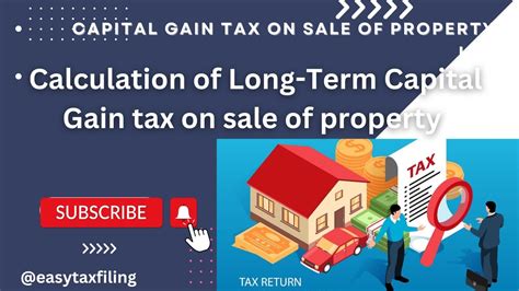 Capital Gain Tax On Sale Of Property Land Youtube