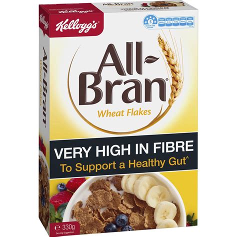 Kelloggs All Bran Wheat Flakes Breakfast Cereal 330g Woolworths