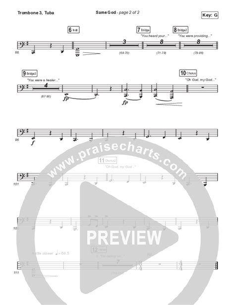 Same God Sing It Now SATB Trombone Tuba Sheet Music PDF Signature