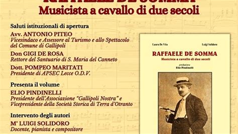 Presentazione Del Libro Relativo Alla Vita E Alle Opere Del Musicista