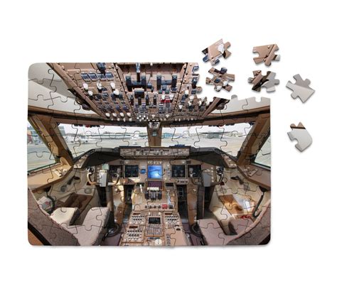 Boeing 747 Cockpit Printed Puzzles Aviation Shop