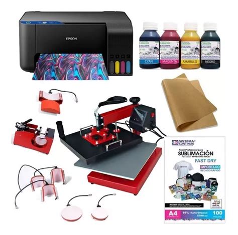 Combo Sublimación Epson A4 Estampadora 8 En 1 Envio