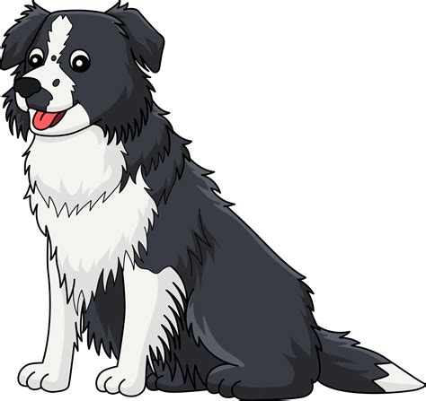 Border Collie Dog Cartoon Colored Clipart 10789013 Vector Art at Vecteezy