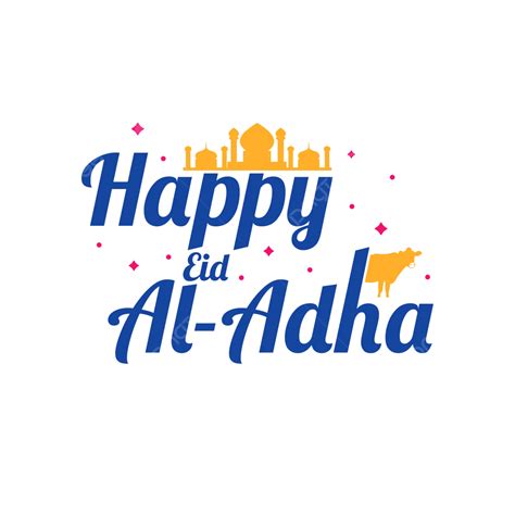 Cool Happy Eid Al Adha Mubarak Text Element Vector Eid Eid Al Adha