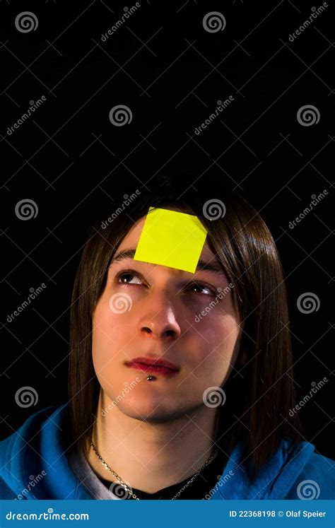Trying to remember stock photo. Image of absent, puzzled - 22368198