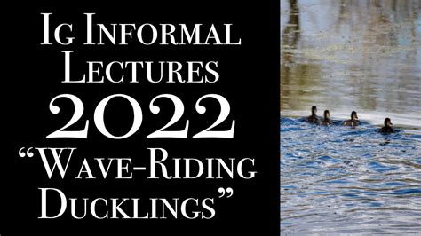 Wave Riding Ducklings 2022 Ig Informal Lecture Youtube