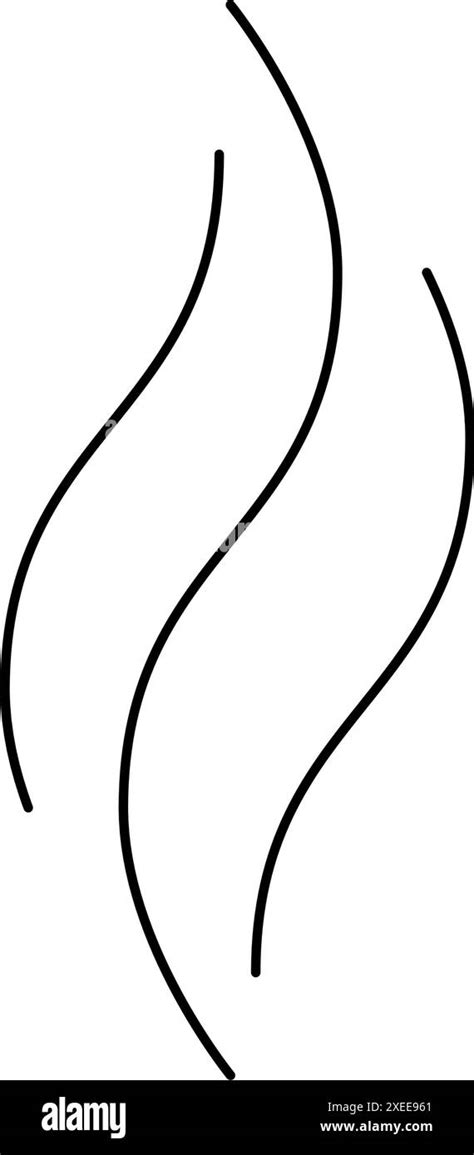 Smoke Icon Abstract Odor Symbol Hand Drawn Hot Vapor Line Air Smell Symbol Doodle Fire Smoke