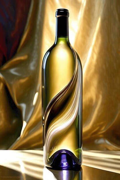 Premium Ai Image Promotional Photo Of A Glass Bottle Of Wine In A Warm Light