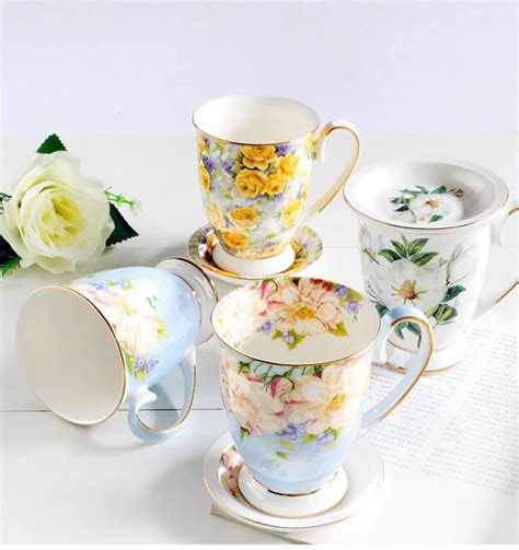 High Quality Ivory Porcelain Elegant Coffee Mugsceramic Mugs Luxury