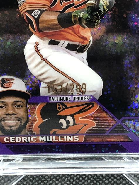 Topps Chrome Purple Speckle Refractor Cedric Mullins