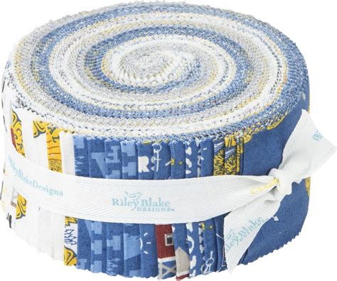 Ffa Forever Blue Rolie Polie 40 2 5 Inch Strips Jelly Roll Riley Blake Designs Rp