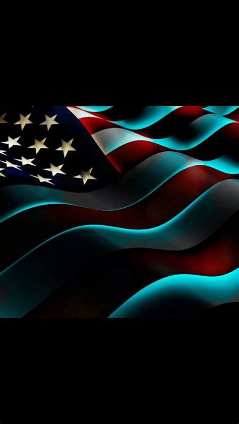 Neon Colors American Flag Wallpaper United States Flag Abstract