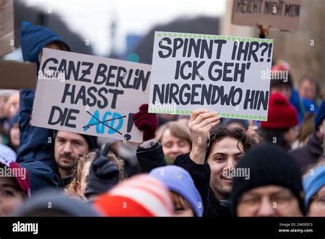 25 000 Menschen protestieren vor dem Brandenburger Tor in Berlin für