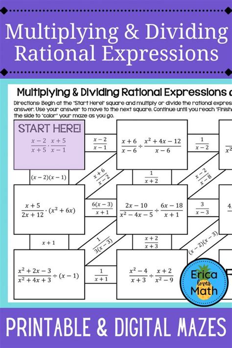 Adding And Subtracting Rational Expressions Activity Martin Lindelof