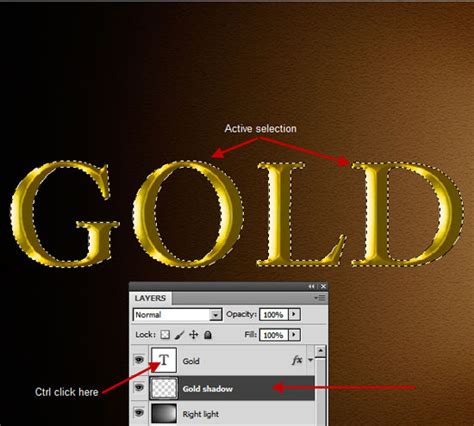 Tạo hiệu ứng chữ mạ vàng Gold Text Effect trong Photoshop Viết chữ