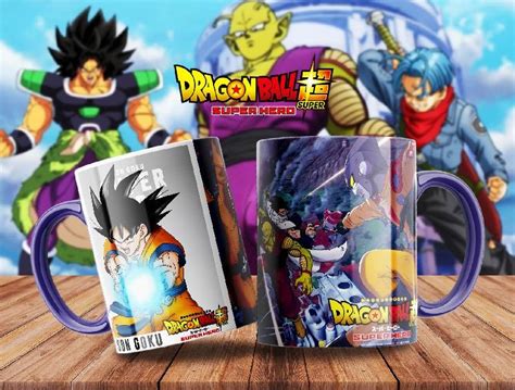 12 Plantillas Para Sublimar Tazas Dragon Ball Super Hero Con Editables