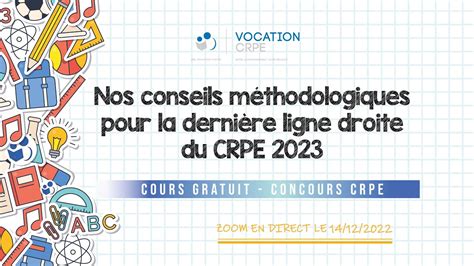 Crpe Nos Conseils M Thodologie Pour La Derni Re Ligne Droite Du