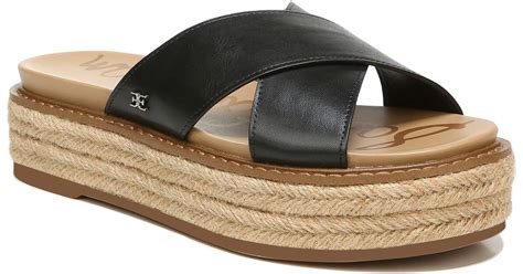 Sam Edelman Korina Platform Slide Sandal In Black At Nordstrom Rack Lyst